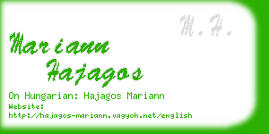 mariann hajagos business card